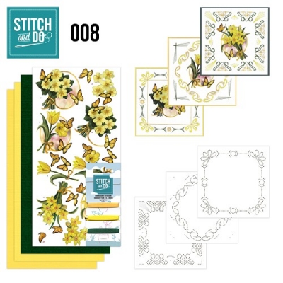 Stitch and Do 008 - gele bloemen